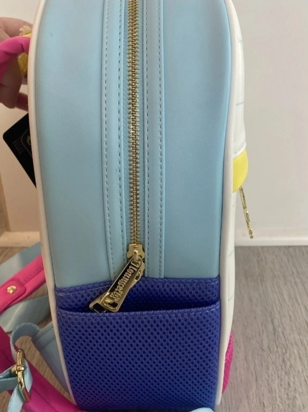 Disney Mousercise Mini Backpack - Light Blue, Pink & Yellow